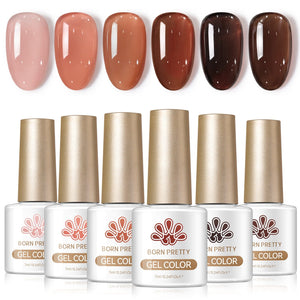 6 Colors Jelly Gel J62 Nordic Wonder 7ml Gel Nail Polish BORN PRETTY 