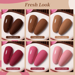 6 Colors Gel Set S65 Fresh Look 7ml Gel Nail Polish BORN PRETTY 