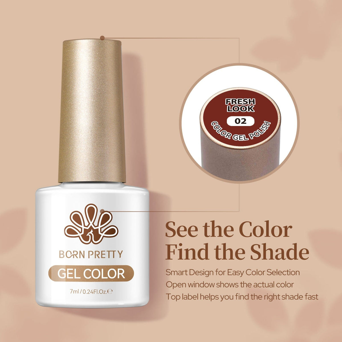 6 Colors Gel Set S65 Fresh Look 7ml Gel Nail Polish BORN PRETTY 