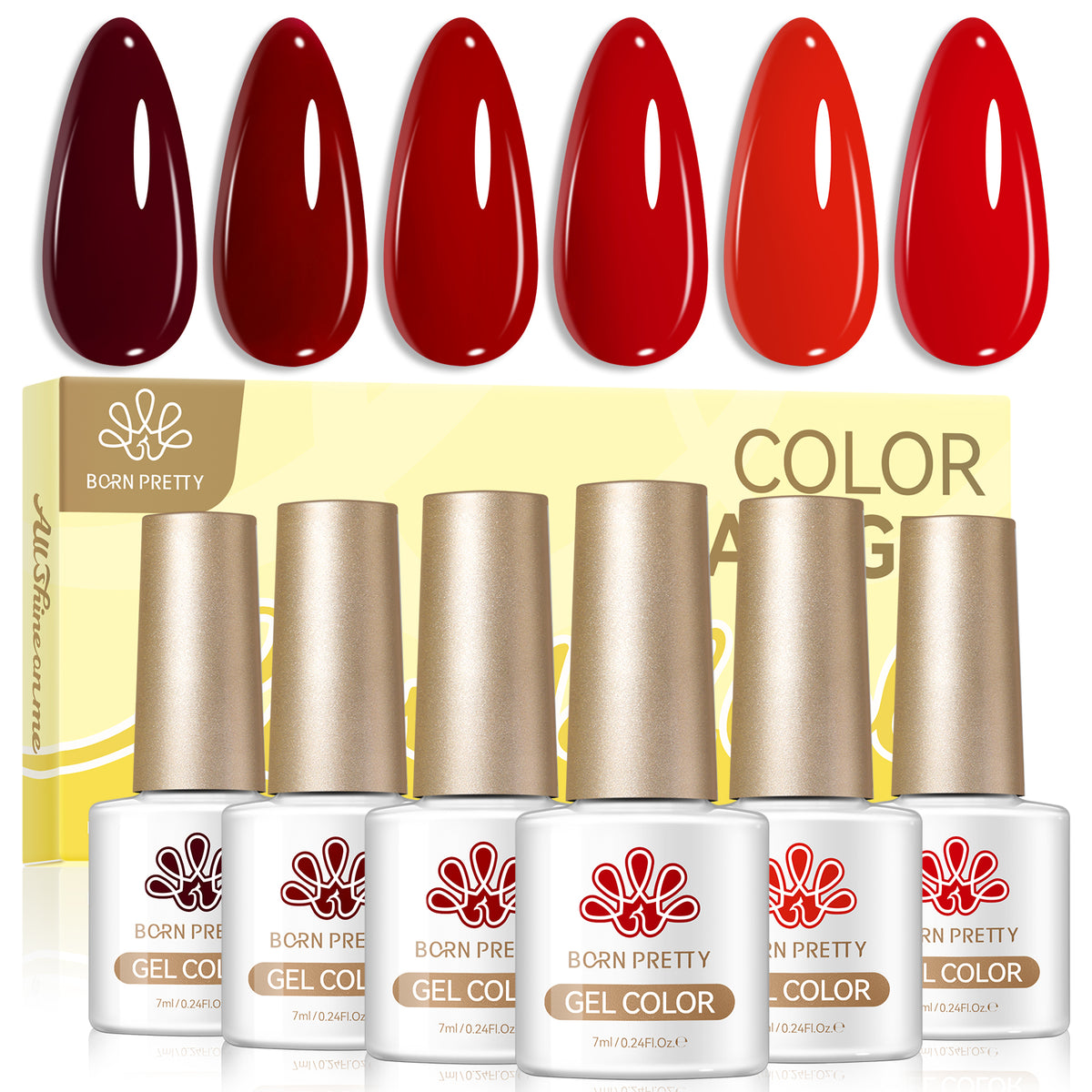 6 Colors Gel Polish Set S69 Moulin Rouge 7ml