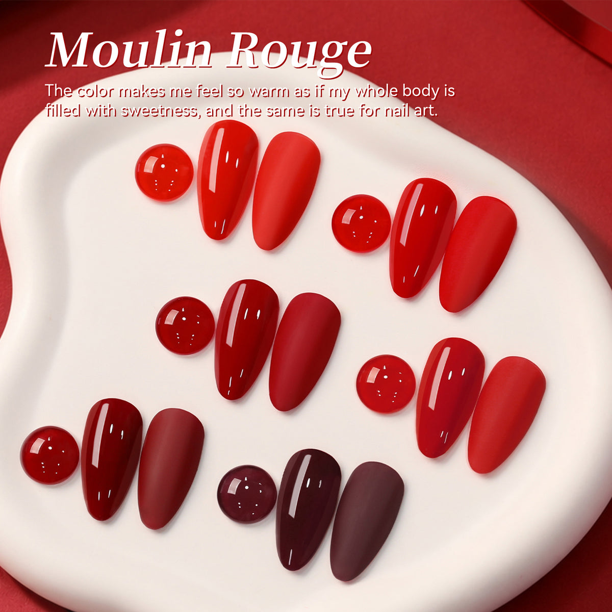 6 Colors Gel Polish Set S69 Moulin Rouge 7ml