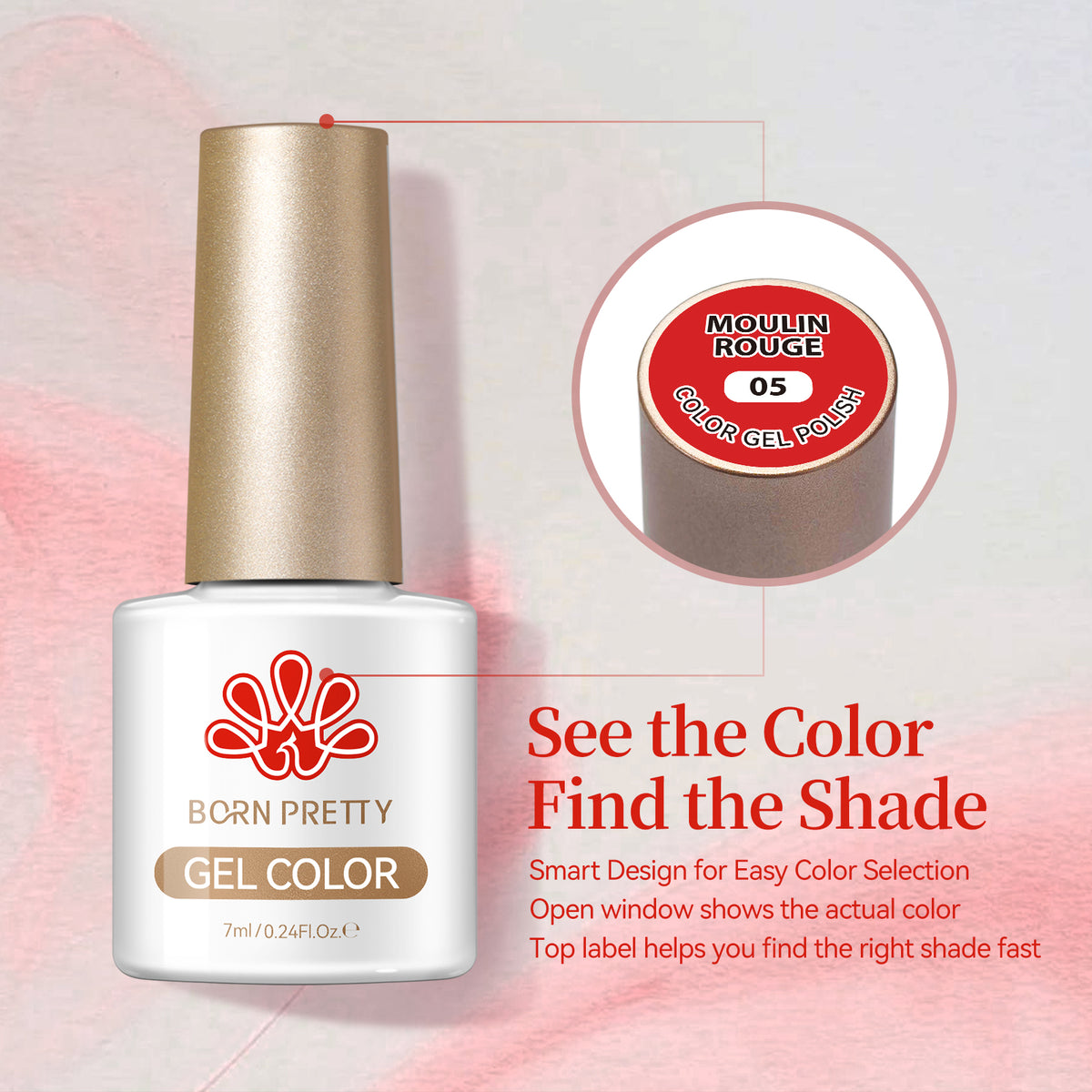 6 Colors Gel Polish Set S69 Moulin Rouge 7ml