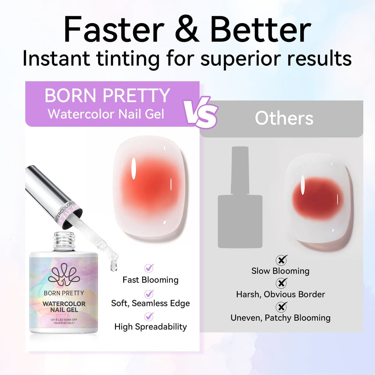 Watercolor Nail Gel 15ml Gel Nail Polish BORN PRETTY 