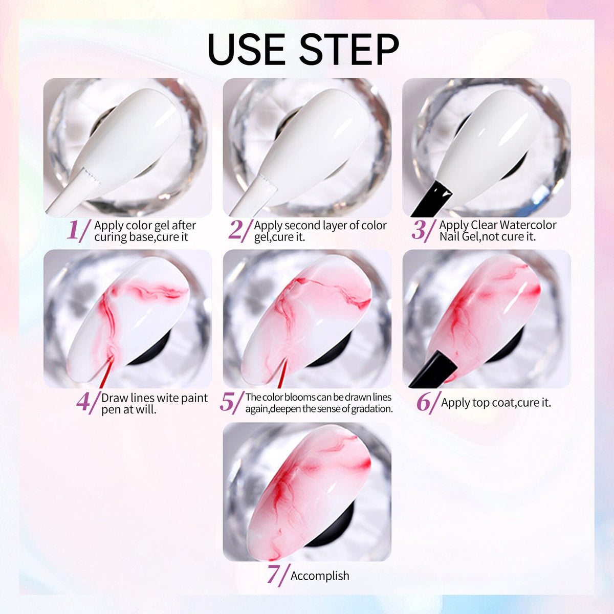 Watercolor Nail Gel 15ml Gel Nail Polish BORN PRETTY 