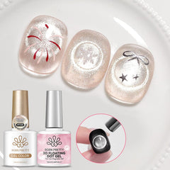 3D Floating Dot Gel & Magnetic Gel Set #03 10ml Gel Nail Polish BORN PRETTY 