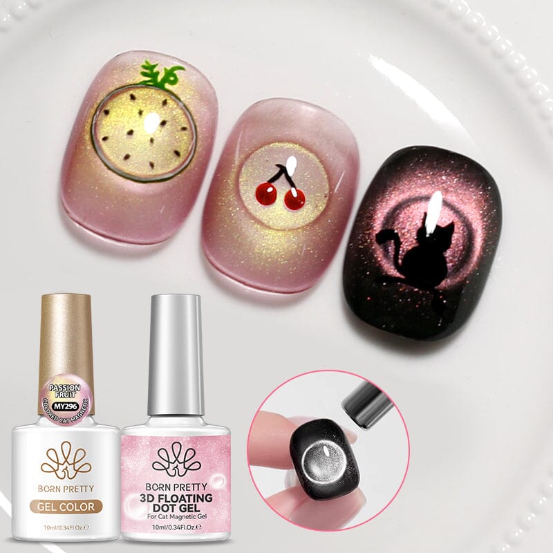 3D Floating Dot Gel Cat Magnetic Gel Set Gel Nail Polish BORN PRETTY 