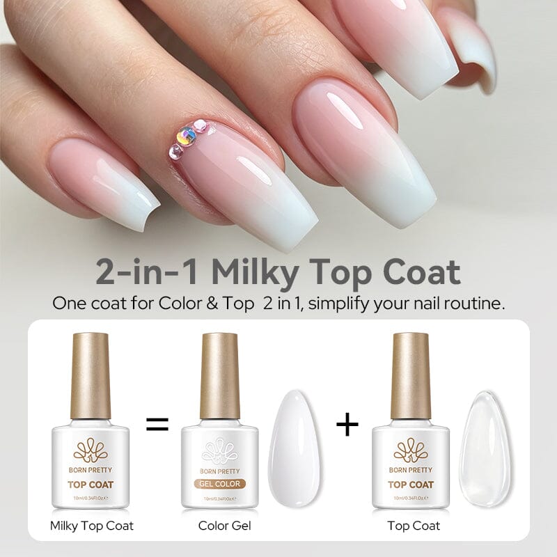 Milky Top Coat 10ml Base & Top Coat BORN PRETTY 