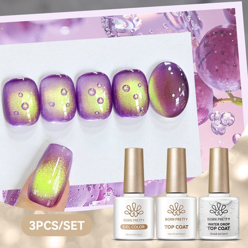 Water Drop Top Coat Set Base & Top Coat BORN PRETTY Water Drop Top Coat Set 10 
