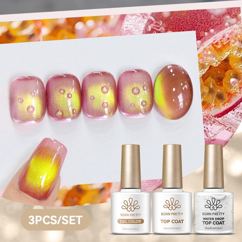 Water Drop Top Coat & Cat Magnetic Gel MY296 Base & Top Coat BORN PRETTY 