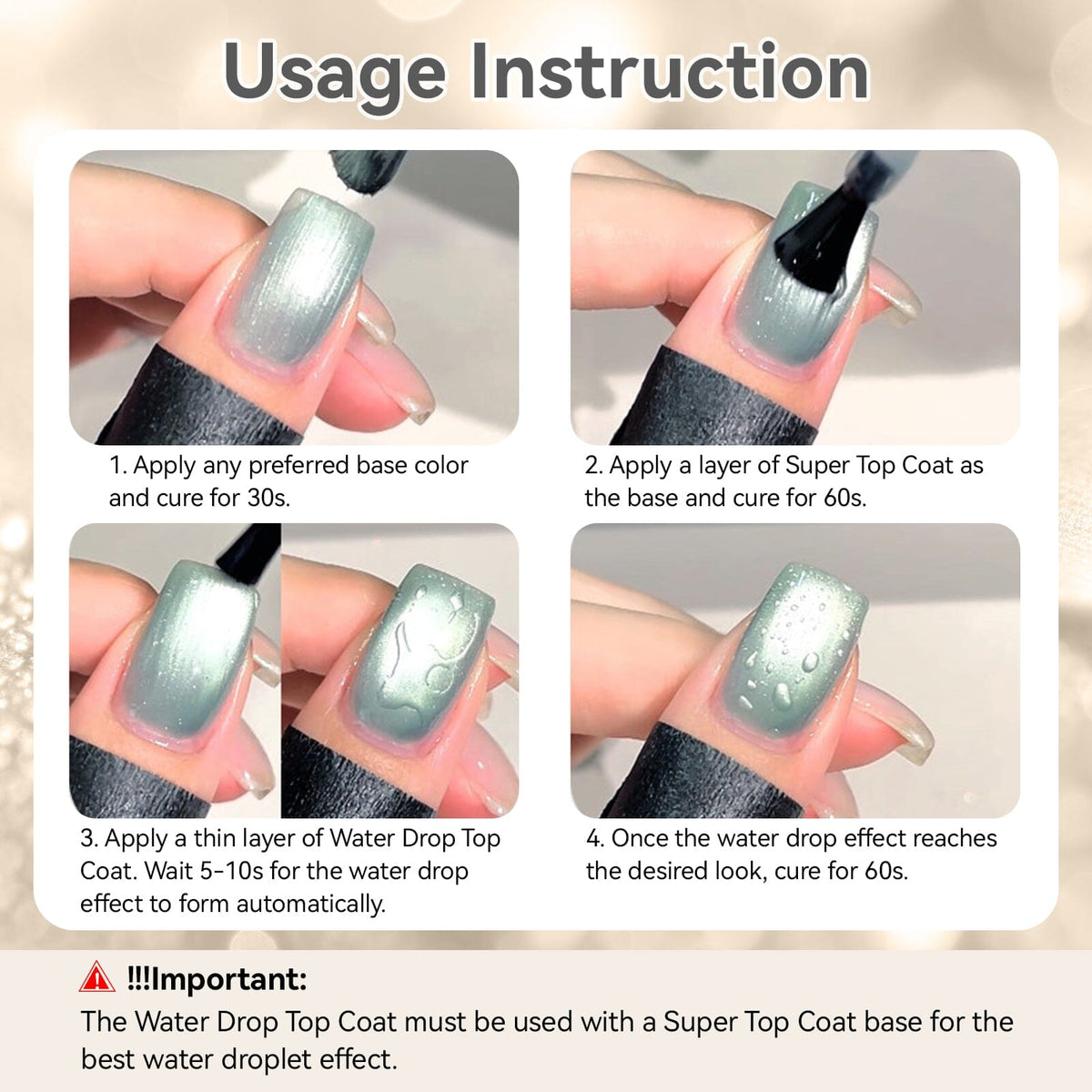 Water Drop Top Coat 15ml Base & Top Coat BORN PRETTY 