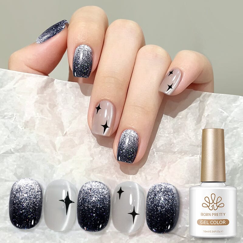 Reflective Cat Magnetic Gel MY653 & MY03 10ml Gel Nail Polish BORN PRETTY 