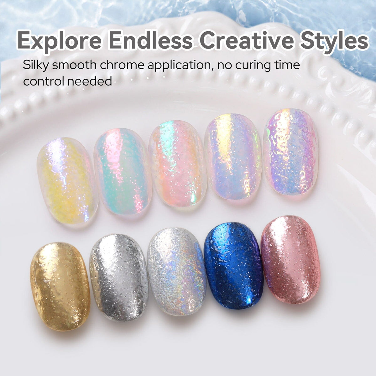 Water Ripple Top Coat Set 15ml Base & Top Coat BORN PRETTY 