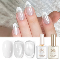 2pcs Set French Cat Magnetic Nails Kit #09