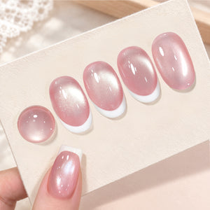 2pcs Set French Cat Magnetic Nails Kit #10