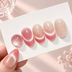 2pcs Set French Cat Magnetic Nails Kit #12
