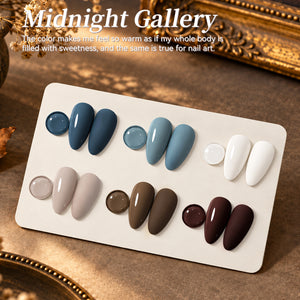 6 Colors Gel Polish Set S71 Midnight Gallery 7ml