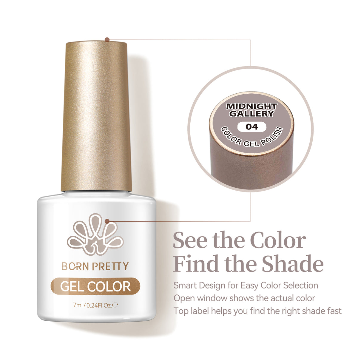 6 Colors Gel Polish Set S71 Midnight Gallery 7ml