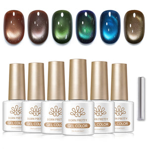 6 Colors Glass Cat Magnetic Gel M88 Tawny Moonlight 7ml