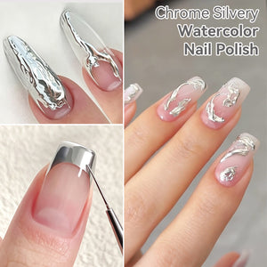 Vernis à Ongles Aquarelle Argenté Chromé 15ml