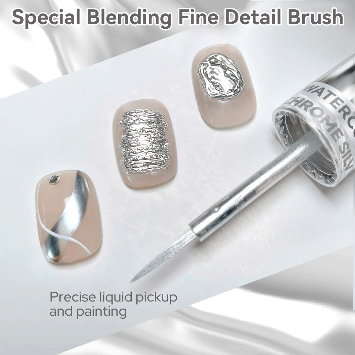 Vernis à Ongles Aquarelle Argenté Chromé 15ml