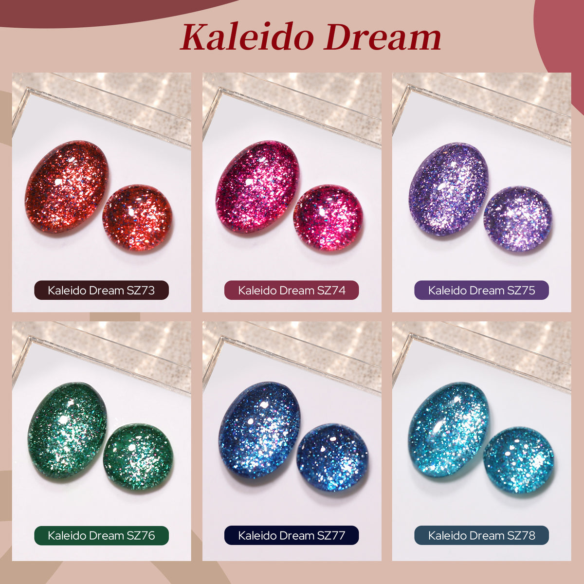 6 Colors Reflective Gel T24 Kaleido Dream 7ml