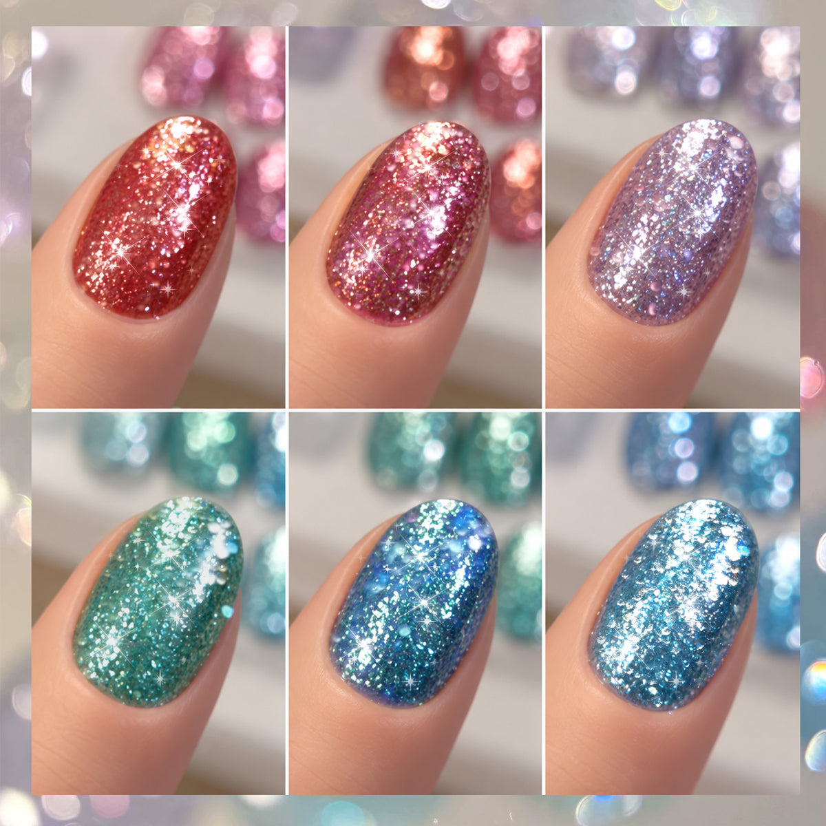 6 Colors Reflective Gel T24 Kaleido Dream 7ml