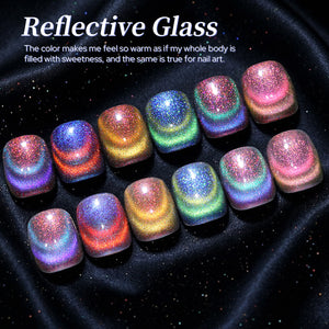 6 Colors Cat Magnetic Nail Polish - Reflective Glass 7ml