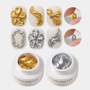5D Sculpting Gel Metallic Gold Silver 5ml