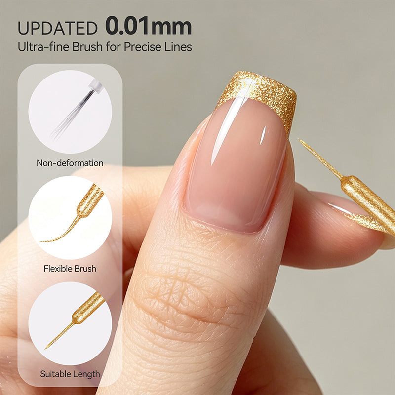 2 Bottles Gold & Platinum Silver Liner Gel 8ml