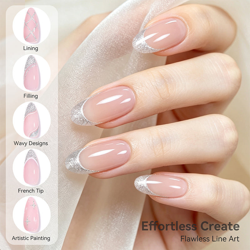 2 Bottles Gold & Platinum Silver Liner Gel 8ml