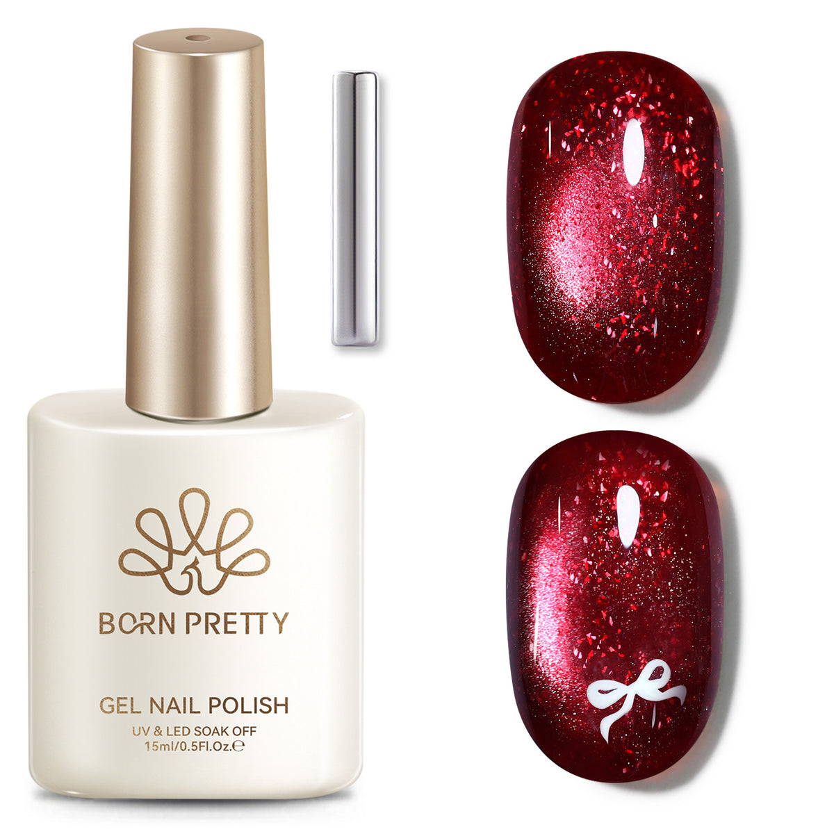 Glitter Cat Magnetic Gel MY716 Crimson Snow 15ml