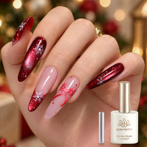 Glitter Cat Magnetic Gel MY716 Crimson Snow 15ml