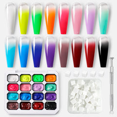 16 Colors Pat Painting Gel Set Luminous Cluster