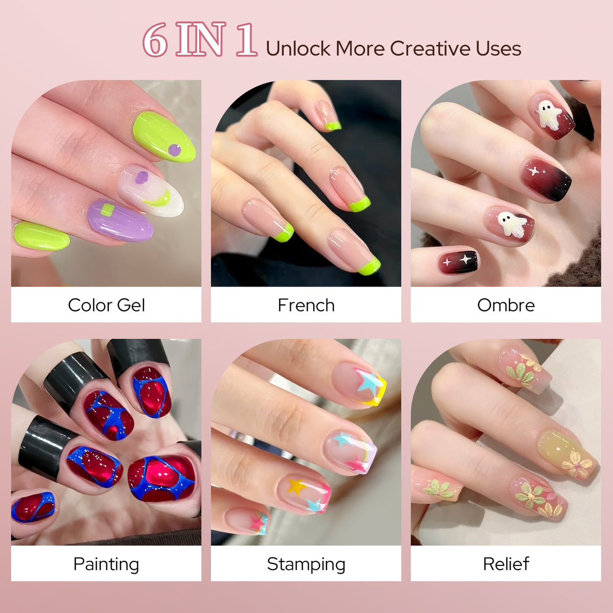 16 Colors Pat Painting Gel Set Luminous Cluster