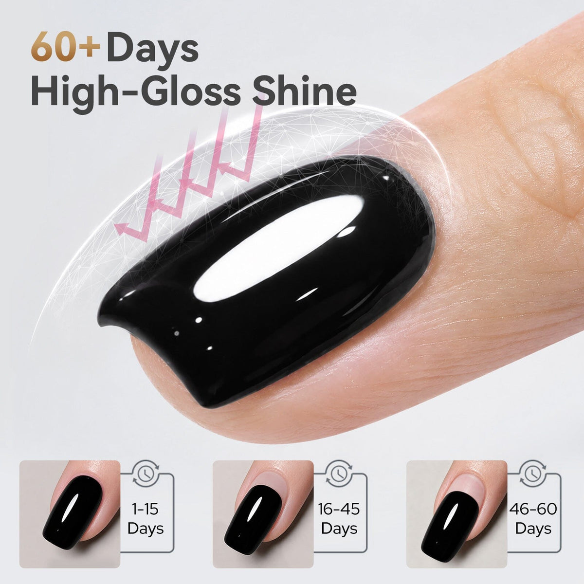 Strong Base Gel B01 & Glossy Top Coat B02 Set 16ml Base & Top Coat BORN PRETTY 