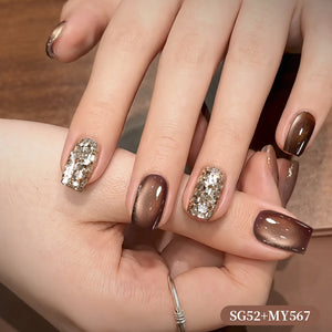 2pcs Set Cat Magnetic Gel & Glitter Gel