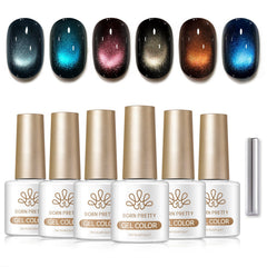 6 Colors Colored Cat Magnetic Gel M96 Dynamic Island 7ml Gel Nail Polish BORN PRETTY 