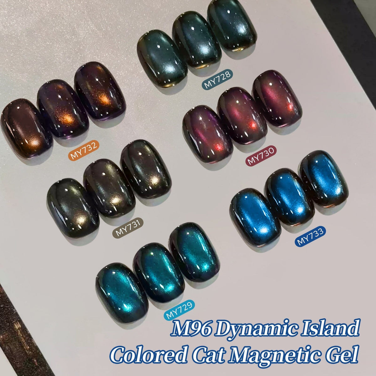 6 Colors Colored Cat Magnetic Gel M96 Dynamic Island 7ml Gel Nail Polish BORN PRETTY 