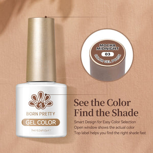 6 Colors Gel Set S80 Mocha Midnight 7ml Gel Nail Polish BORN PRETTY 