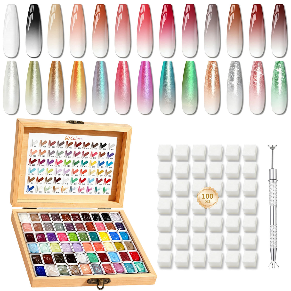 60 Colors Pat Painting Gel Set