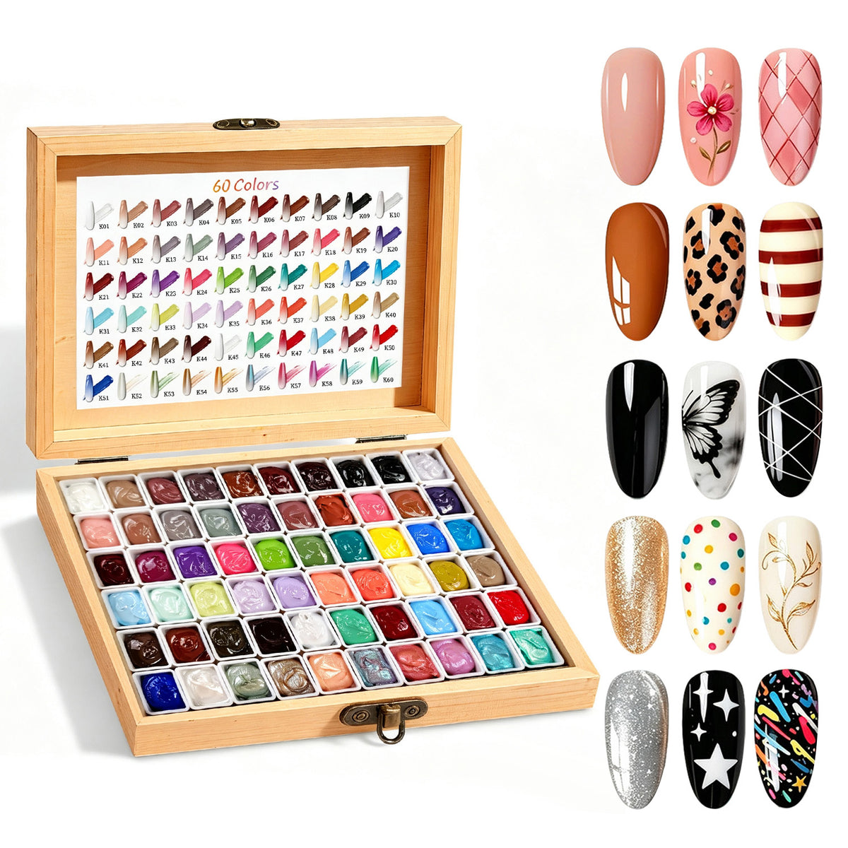 60 Colors Pat Painting Gel Set