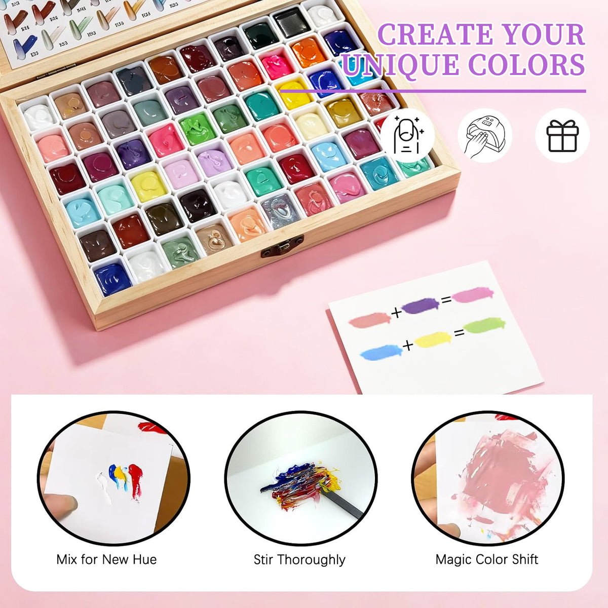 60 Colors Pat Painting Gel Set