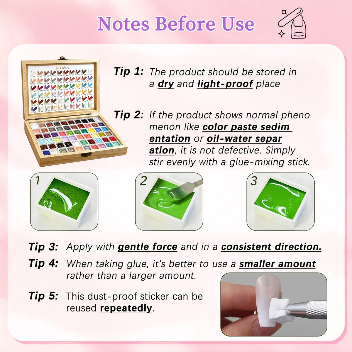 60 Colors Pat Painting Gel Set