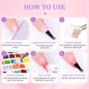 60 Colors Pat Painting Gel Set