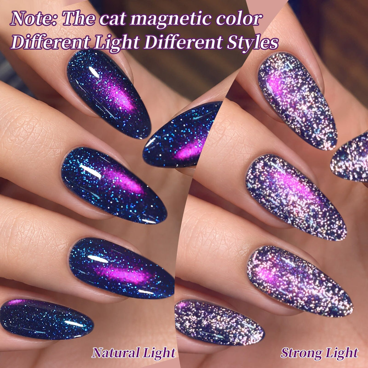 Reflective Cat Magnetic Gel MY764 Black Plum 15ml Gel Nail Polish BORN PRETTY 