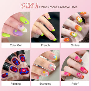 9 Colors Pat Painting Gel Prism Page