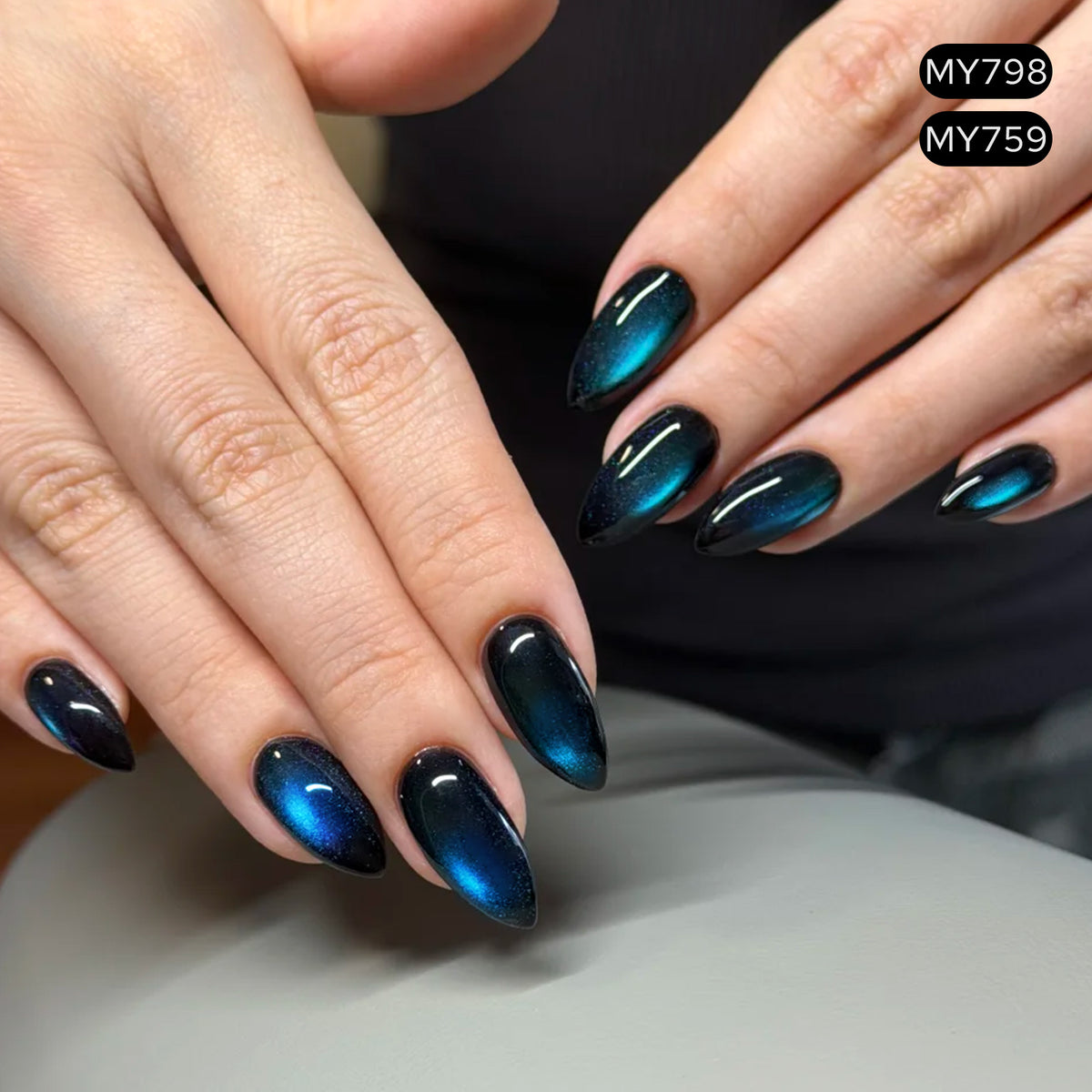 6 Colors Colored Cat Magnetic Gel M106 Sparkling Night 7ml Gel Nail Polish BORN PRETTY 