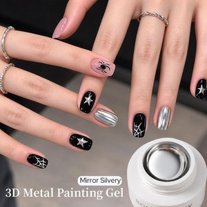 3D Metal Painting Gel Mirror Silvery 5ml Gel Nail Polish BORN PRETTY 