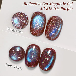 Reflective Cat Magnetic Gel MY816 Iris Purple 15ml Gel Nail Polish BORN PRETTY 