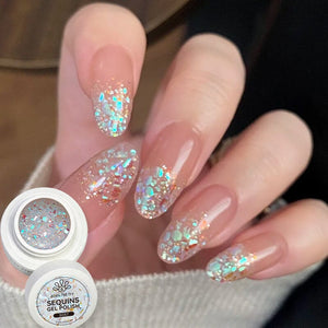 Sequins Gel SG57 & Magnetic Gel MY01 Set #01 Gel Nail Polish BORN PRETTY 